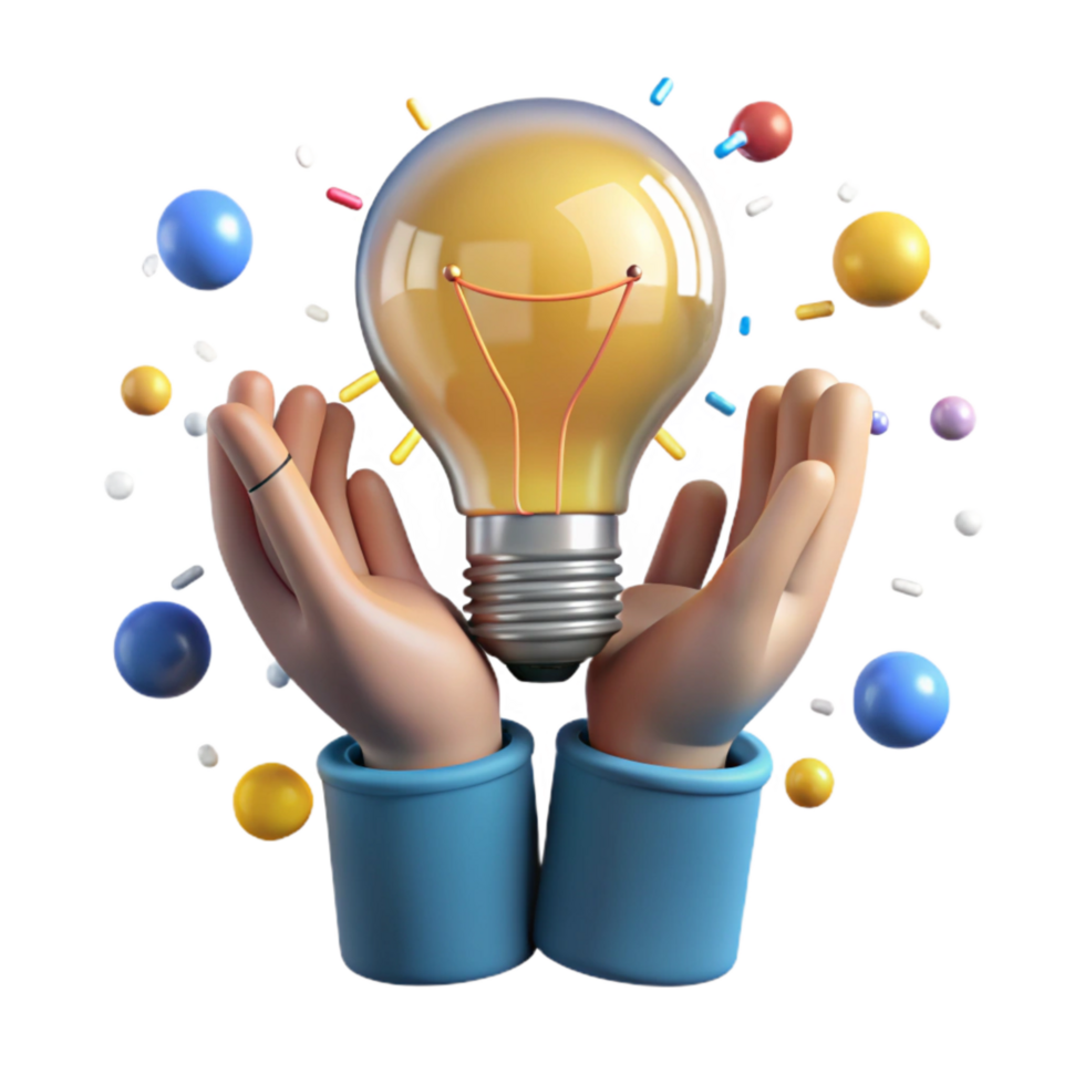 stunning contemporary Hands Holding Lightbulb Transparent Background original png