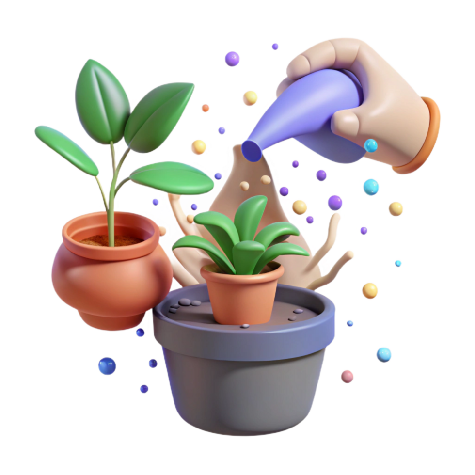 wonderful contemporary Hand Watering Plant in Pot Transparent Background exclusive png