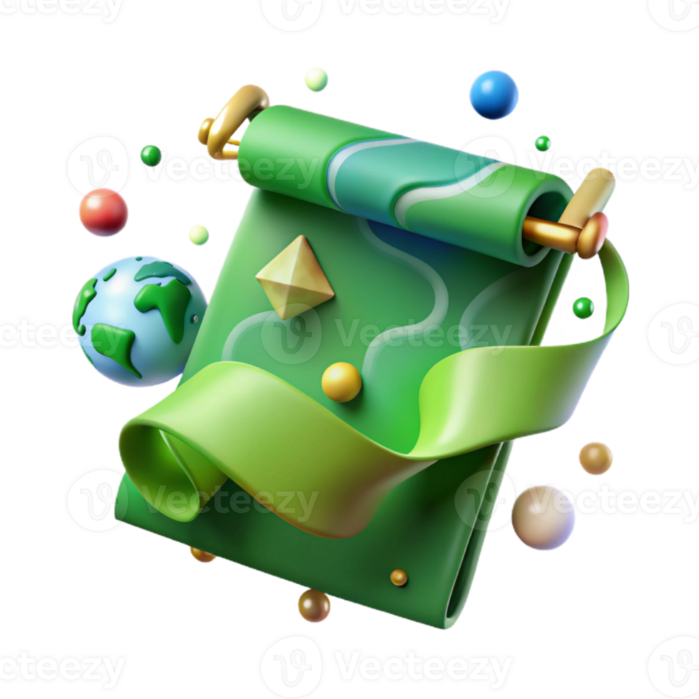 dramatic artistic Green Future Banner Cutout Transparent Background original png