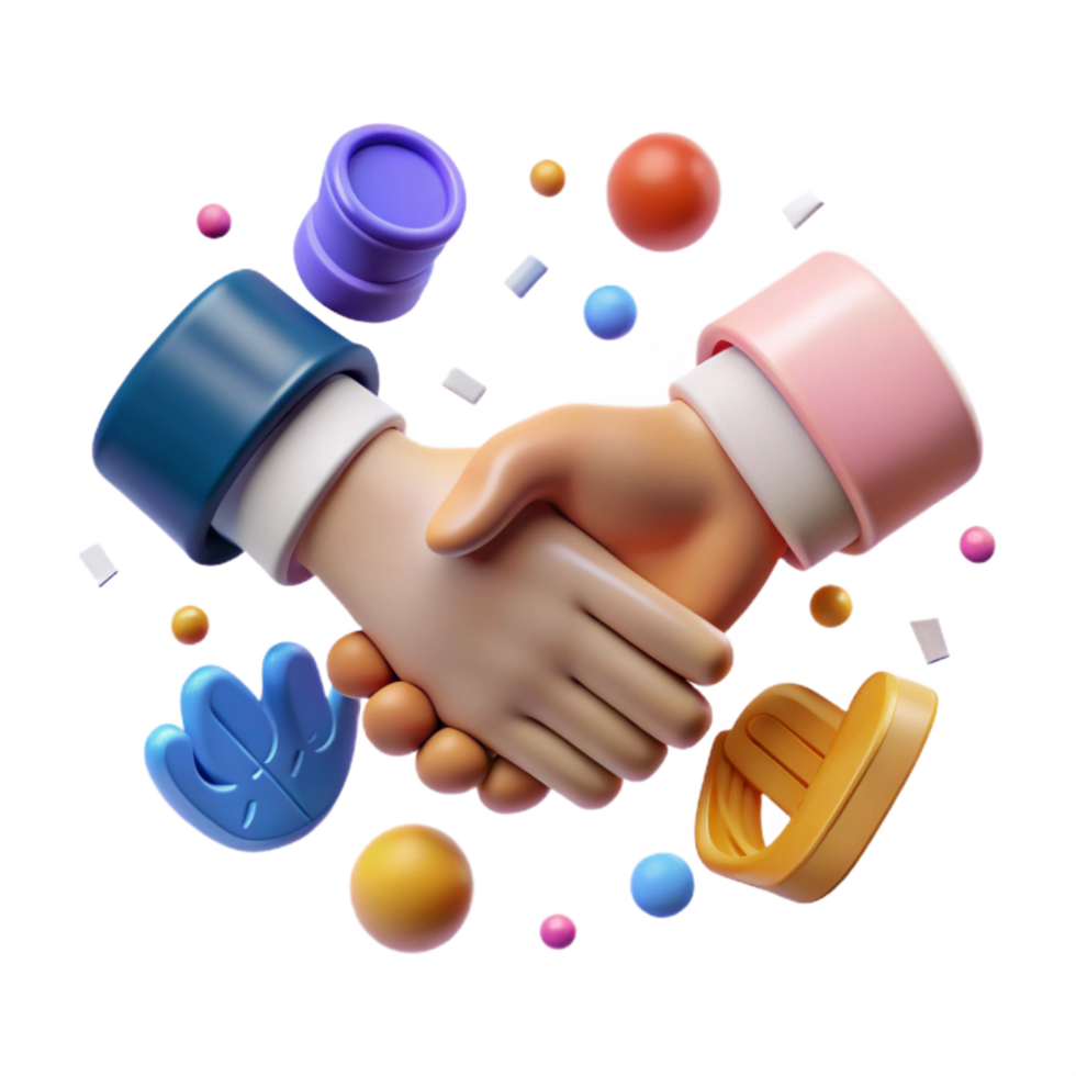 dramatic creative Handshakes and Greetings Cutout Element authentic png