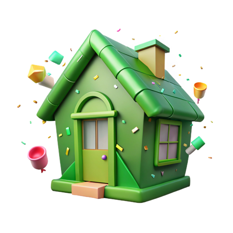 magnificent creative Green House Illustration Isolated png