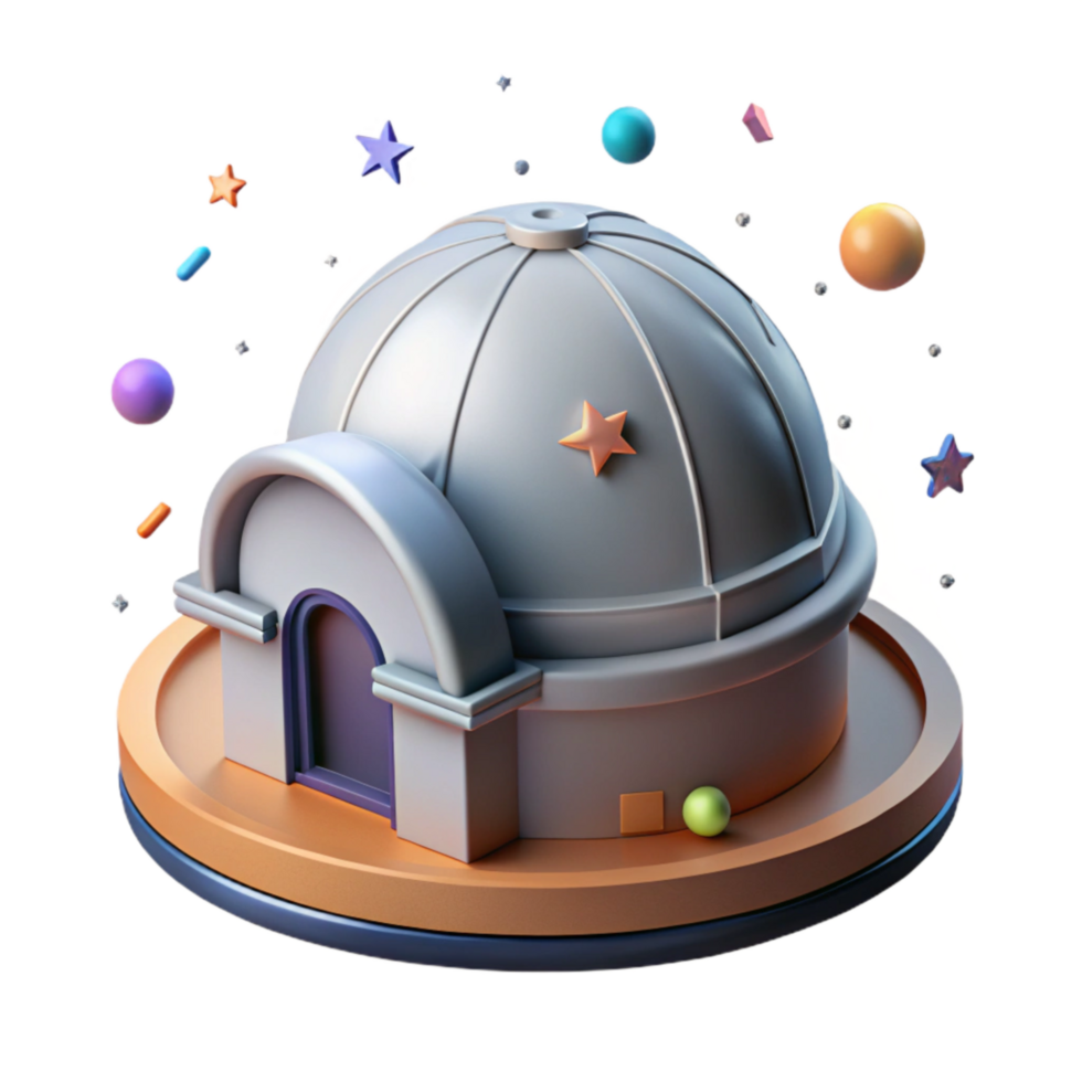 wonderful contemporary Observatory Dome Cutout with Night Sky Background png