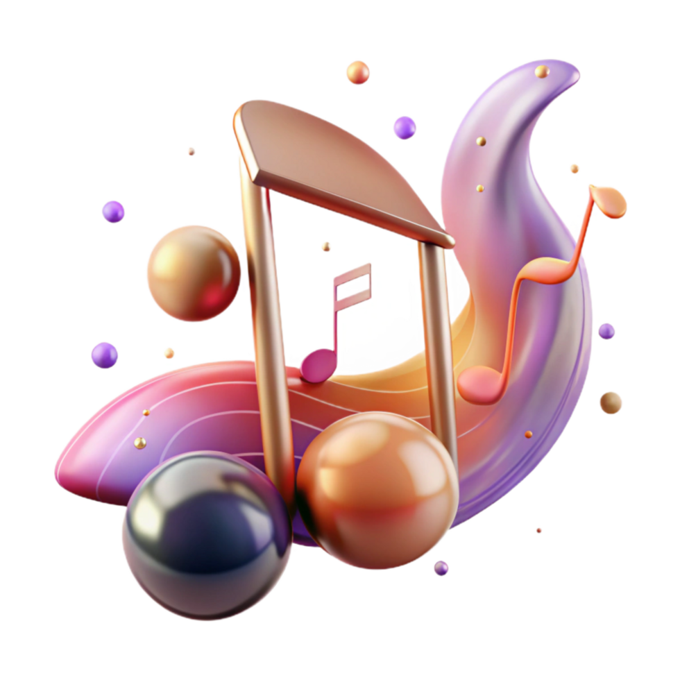 elegant minimalist Musical Note Half Note with Transparent Background professional png