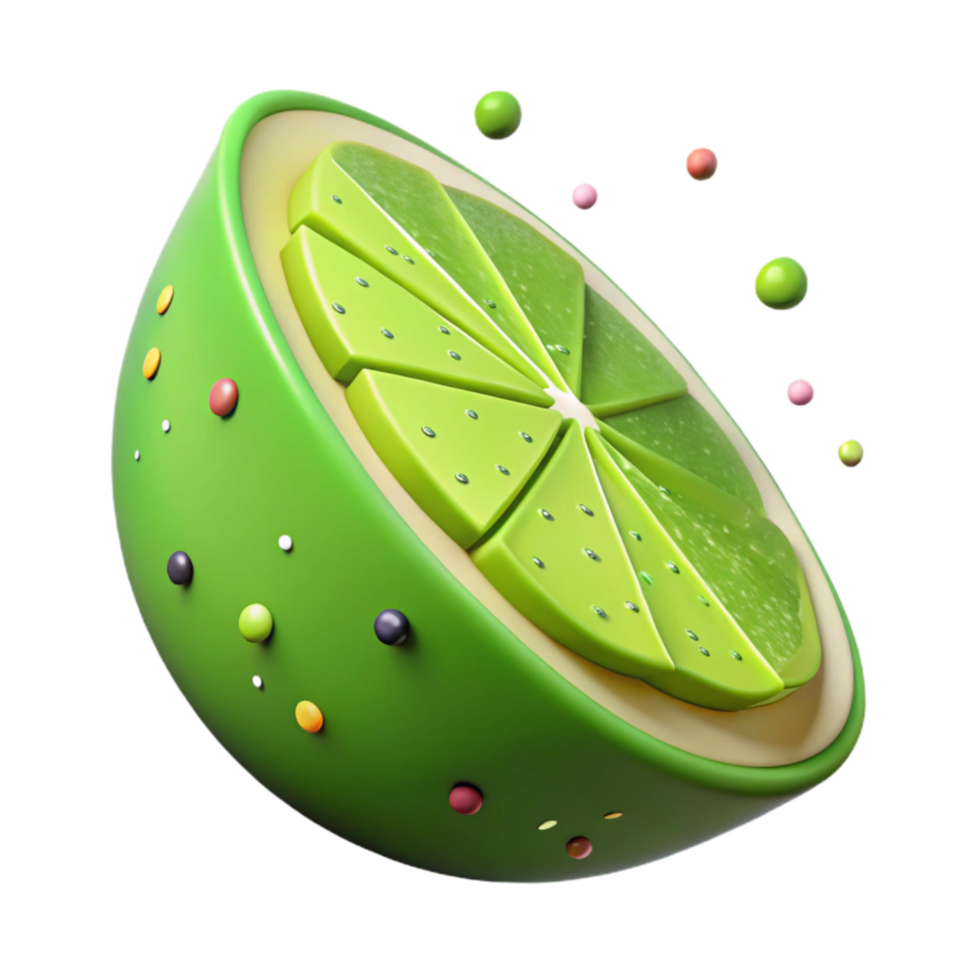 stunning abstract Lime Wedge Isolated Green Citrus professional png