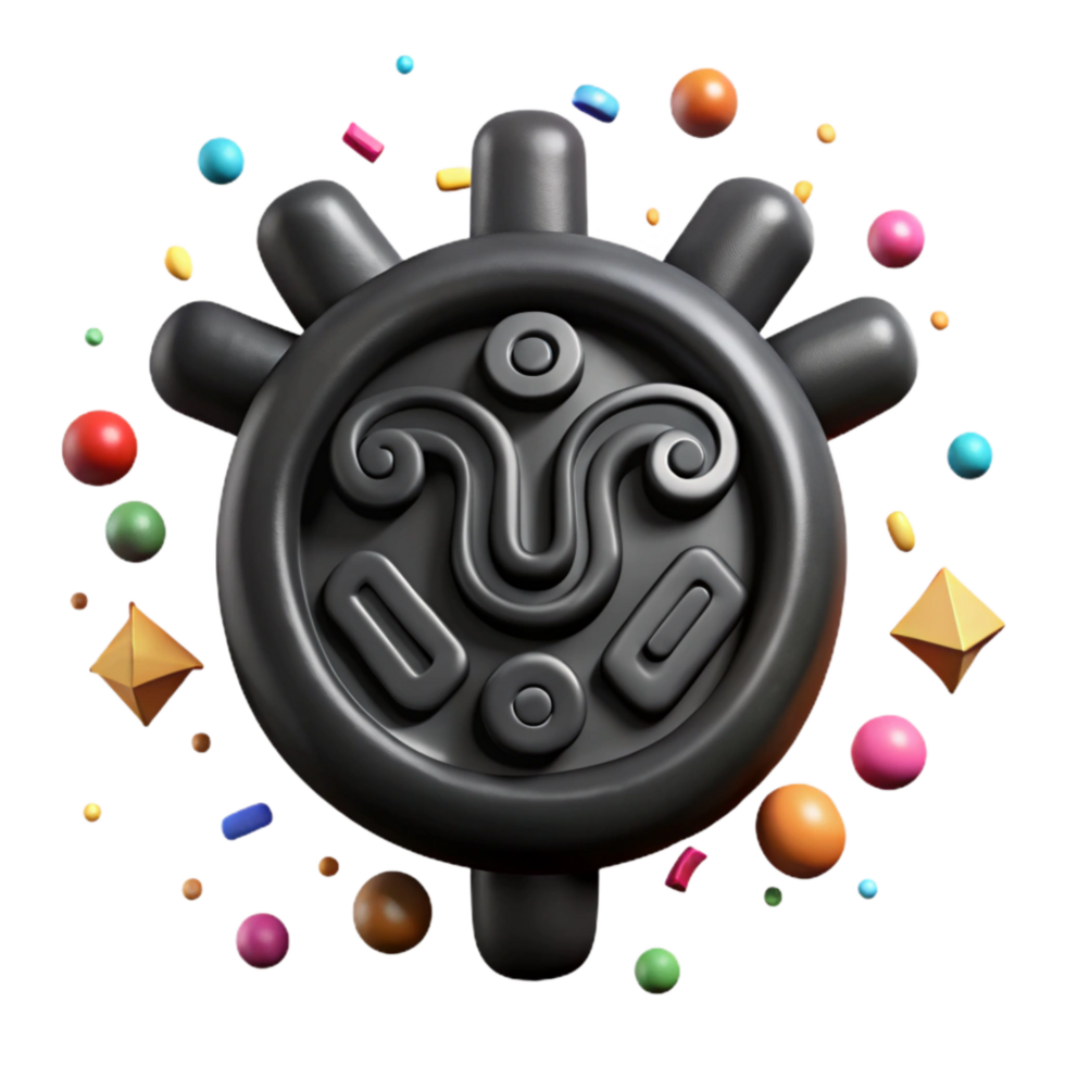 dramatic rustic Mayan Glyph Symbol Black Isolated Transparent Background genuine png