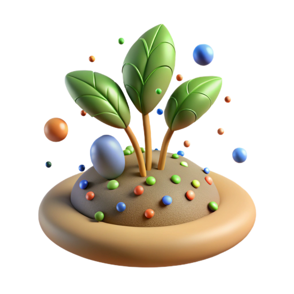 vibrant artistic Plant Growing in Soil Time Lapse Isolated Image authentic png