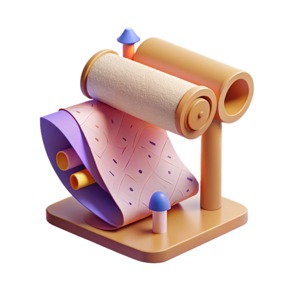 extraordinary minimalist Paper Roll on Stand Side Angle Cutout png