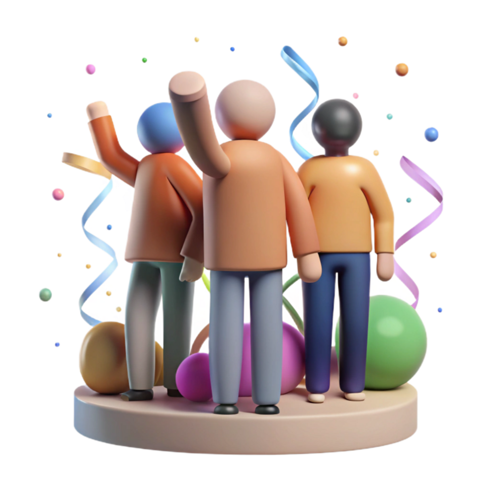 serene abstract Group Silhouette Diverse Team Meeting Transparent Background premium png