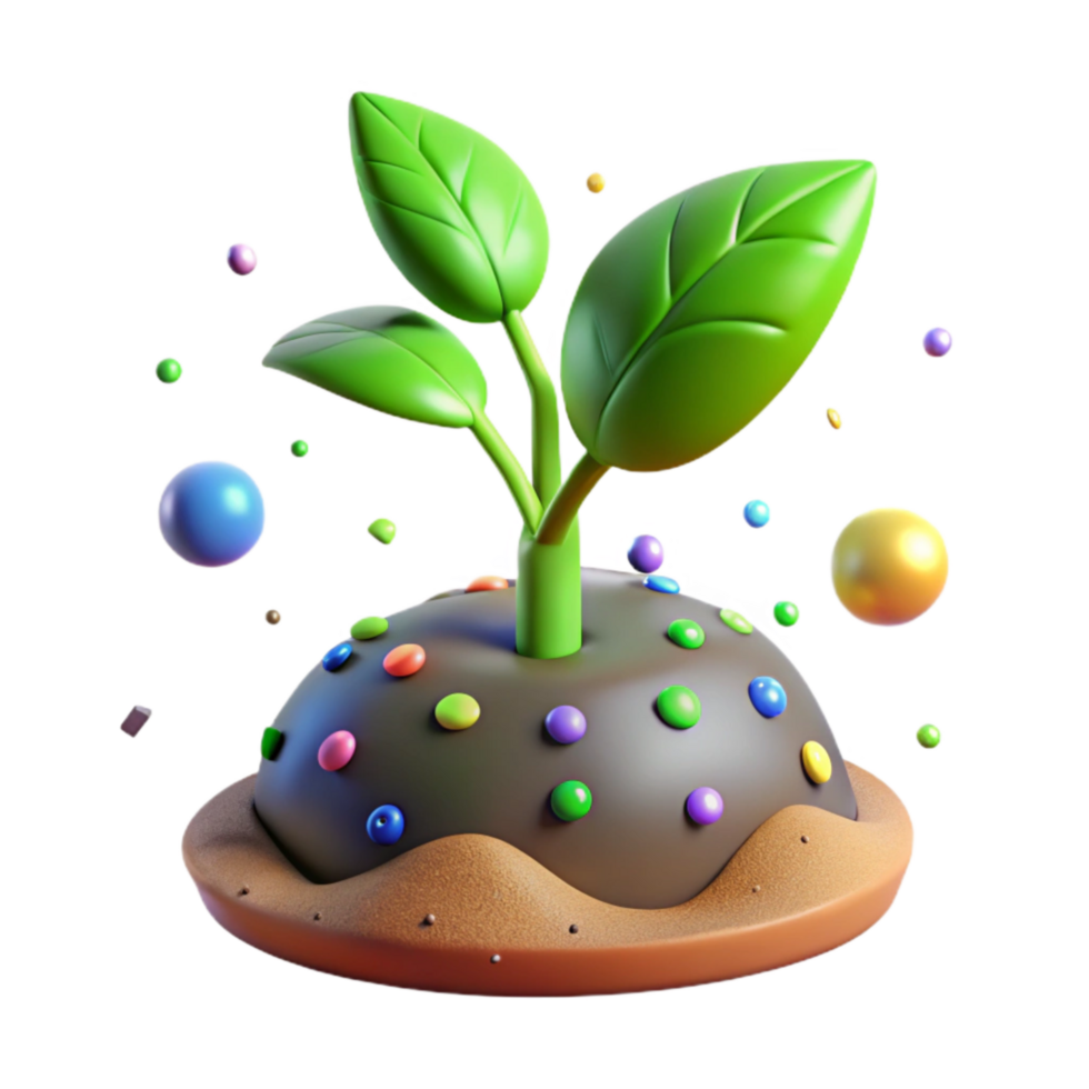 wonderful modern Green Sprout Growing From Soil Transparent Background original png