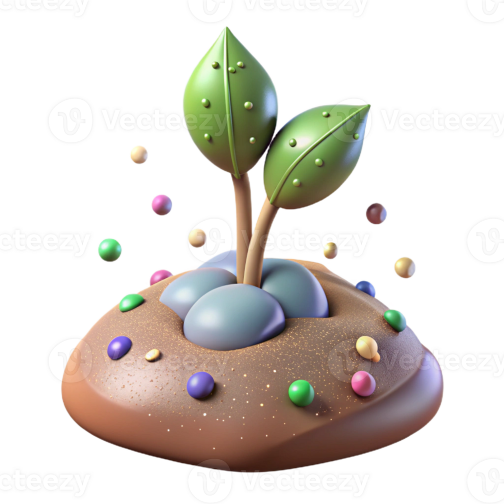 vibrant traditional Plant Growing in Soil Time Lapse Isolated Image detailed png