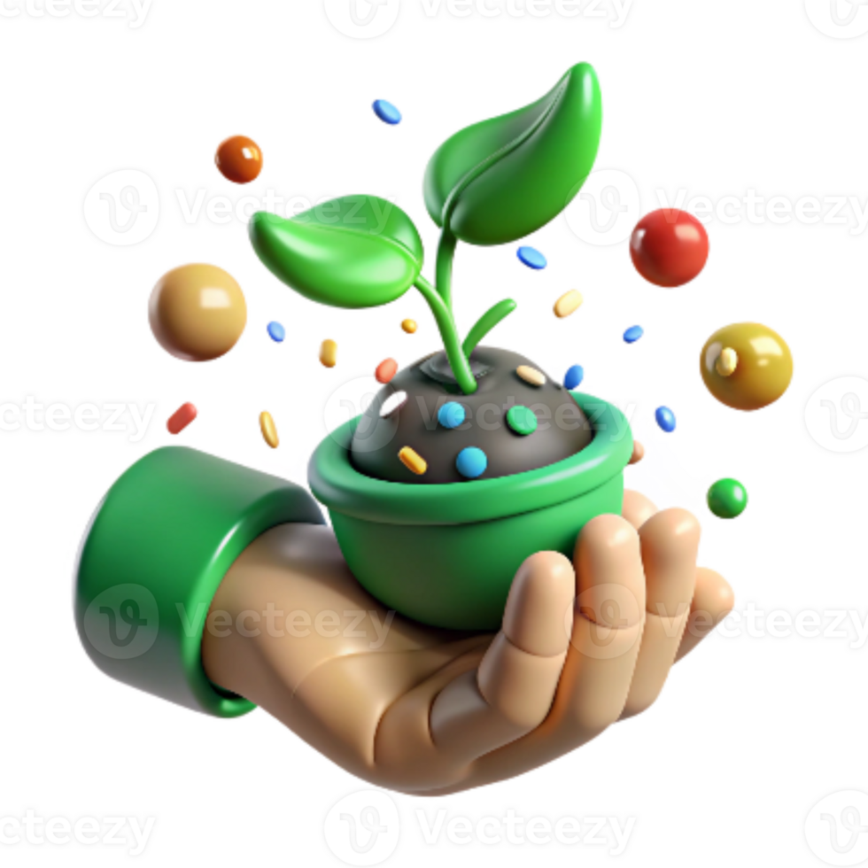 magnificent abstract Green Thumb Holding Sprouting Seed Cutout high resolution png