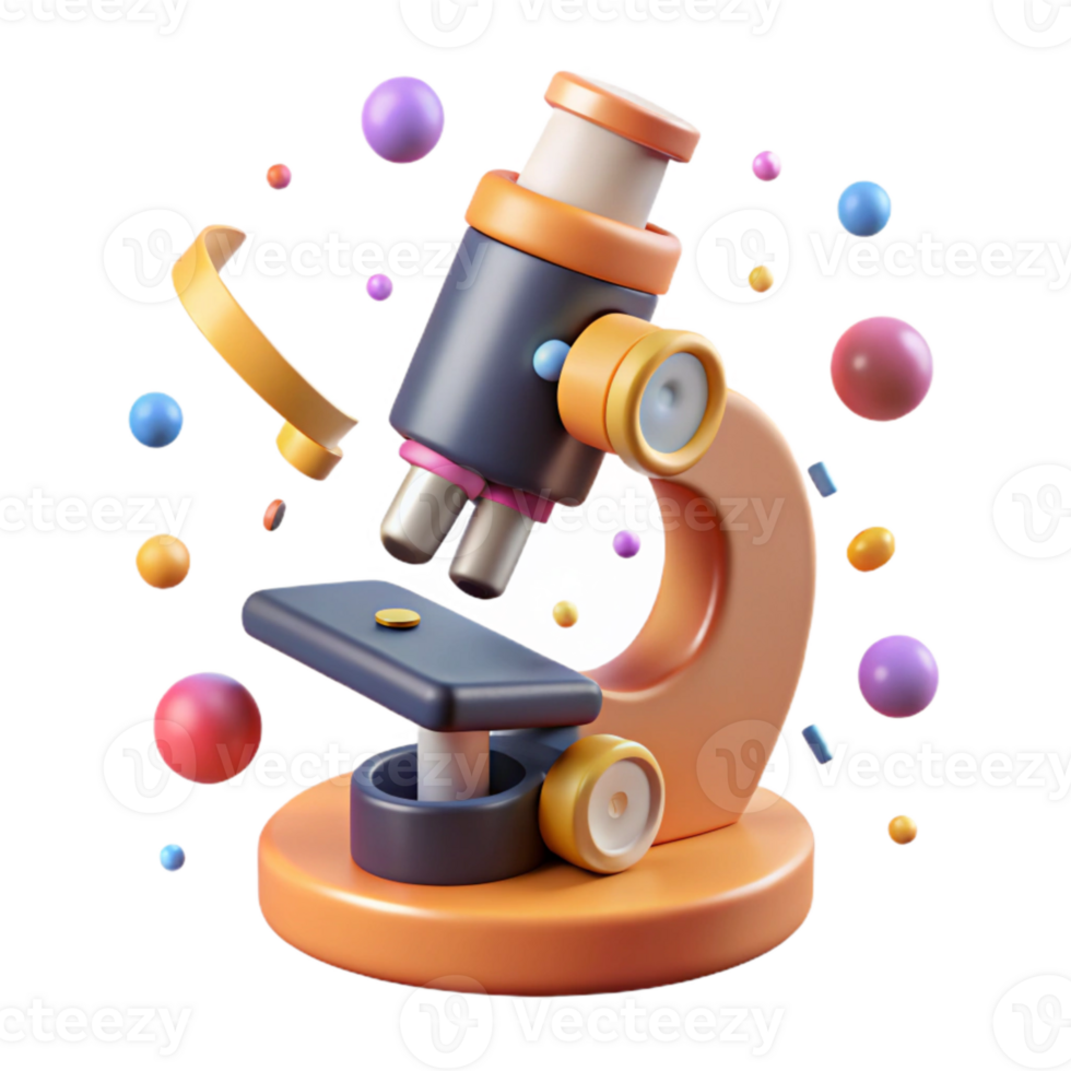 extraordinary vintage Microscope Close Up Side View Cutout professional png