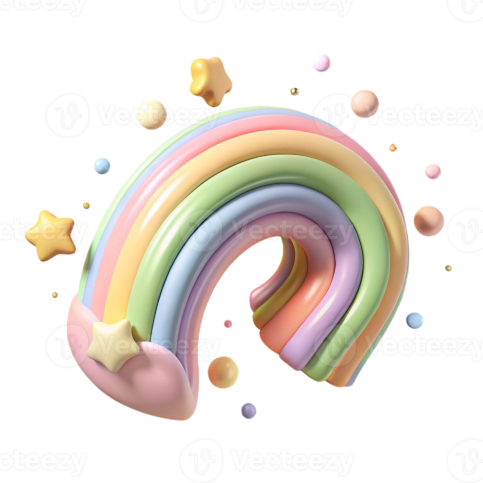 stunning artistic Pastel Rainbow Stripe Pattern Transparent Background exclusive png