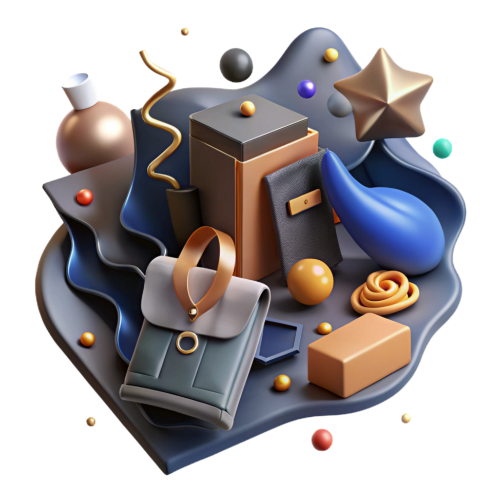 beautiful abstract Future of Work Concept Illustration Isolated professional png