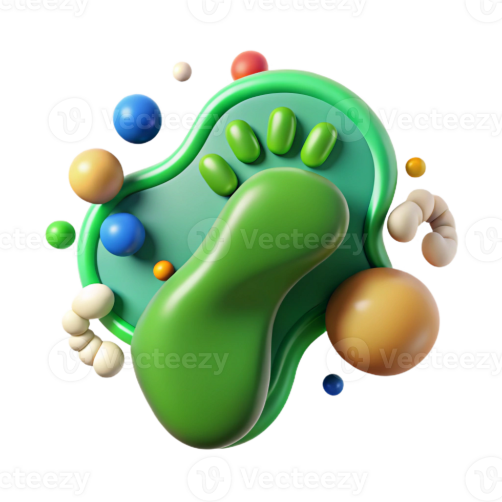 dramatic creative Green Footprint Icon Isolated with White Background detailed png