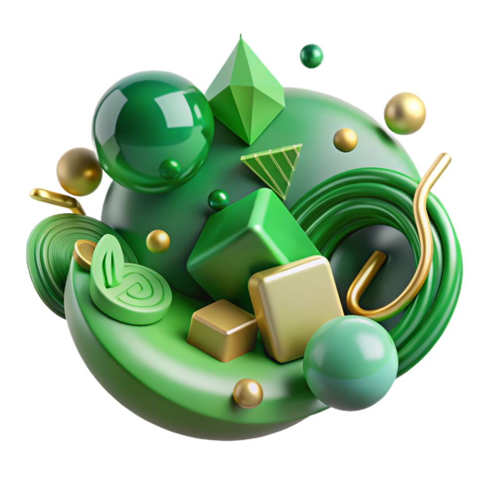 beautiful artistic Green Technology Applications Transparent Background Element genuine png