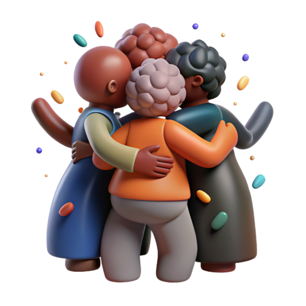 dramatic abstract Group Hug Warm Lighting Isolated original png