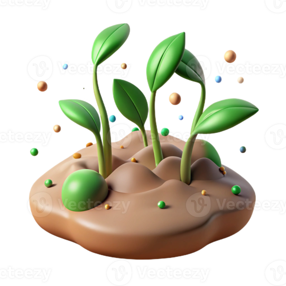 dramatic minimalist Green Shoots Emerging From Ground Cutout exclusive png