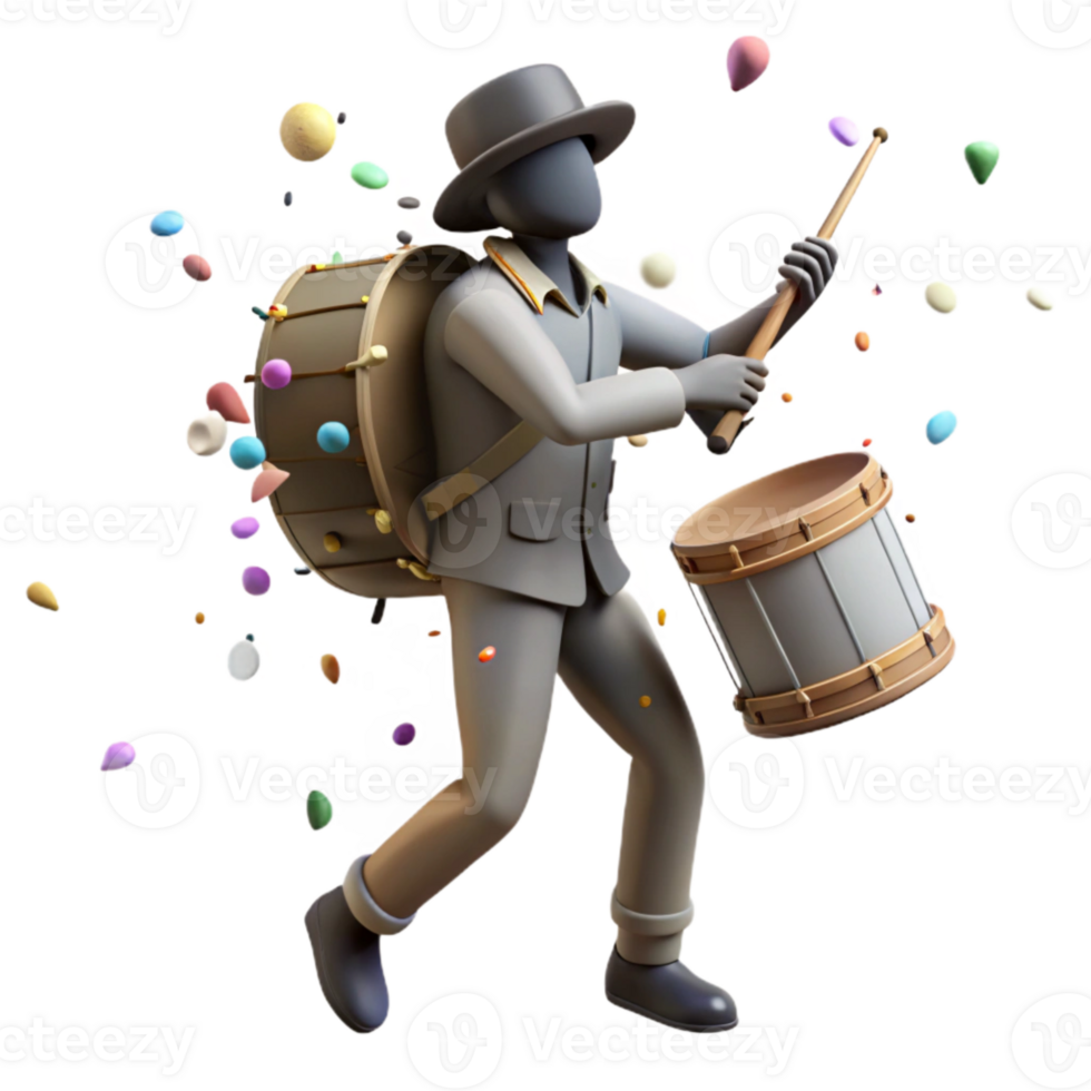 vibrant vintage Poacher with Snare Silhouette Transparent Background high quality png