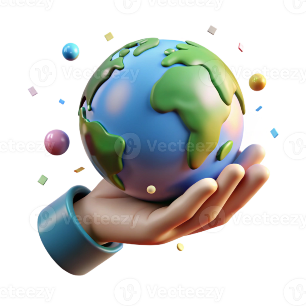 wonderful modern Hand Holding Globe Gentle Lighting Isolated Element genuine png