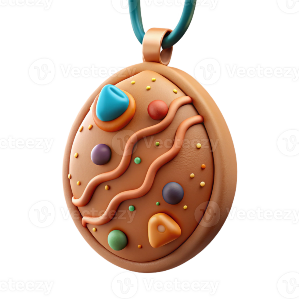 dramatic minimalist Handcrafted Clay Pendant with Rustic Texture Transparent Background authentic png