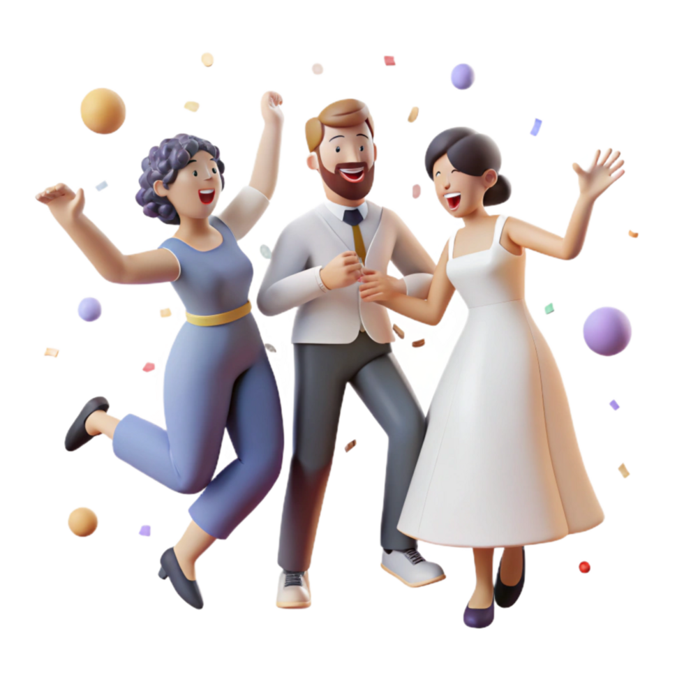 dramatic abstract Group of People Dancing in a Circle Cutout high resolution png
