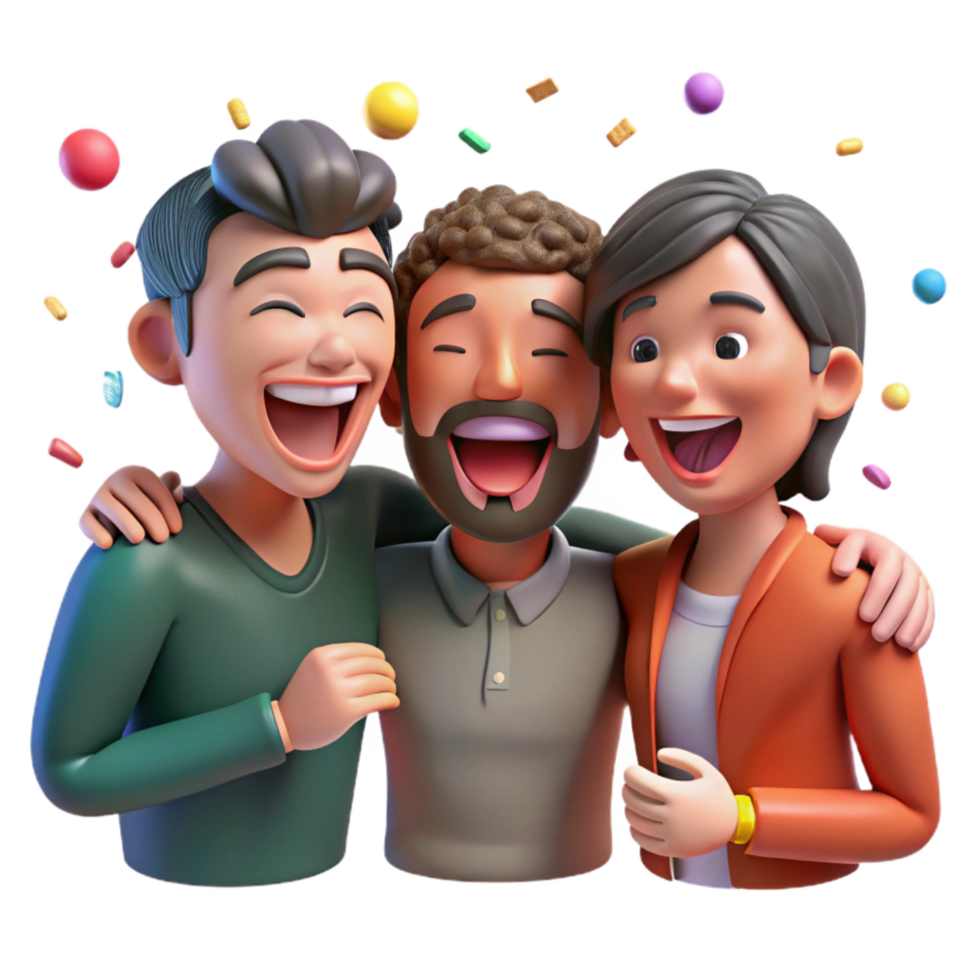 beautiful rustic Group of Friends Laughing Isolated with Candid Shot high quality png