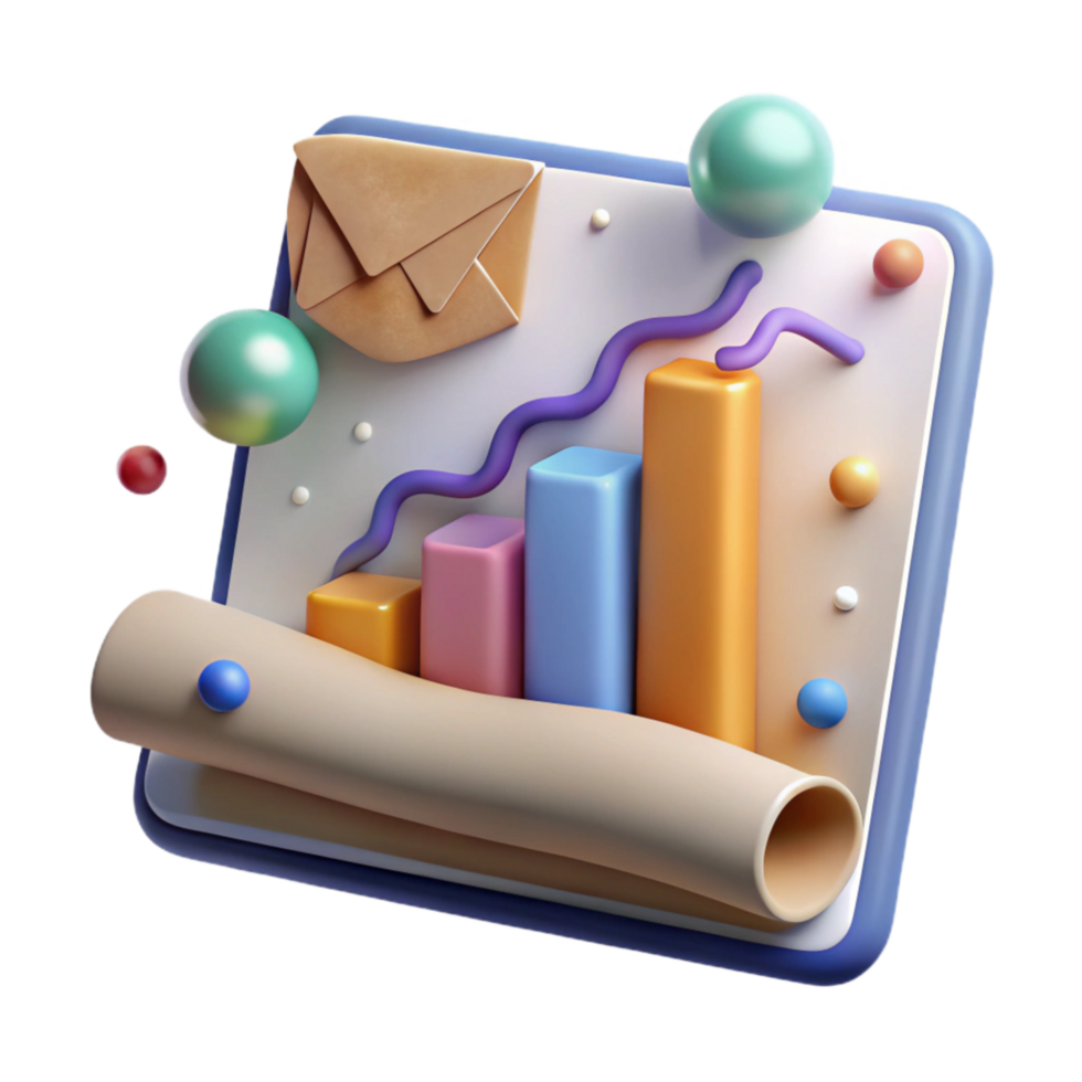 dramatic abstract Growth Chart Business Progress Cutout Element exclusive png