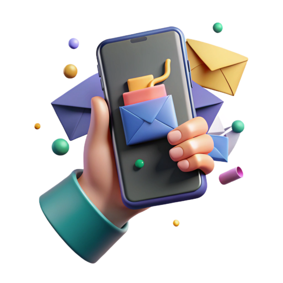 beautiful artistic Hand Holding Smartphone with Blank Screen Cutout high quality png