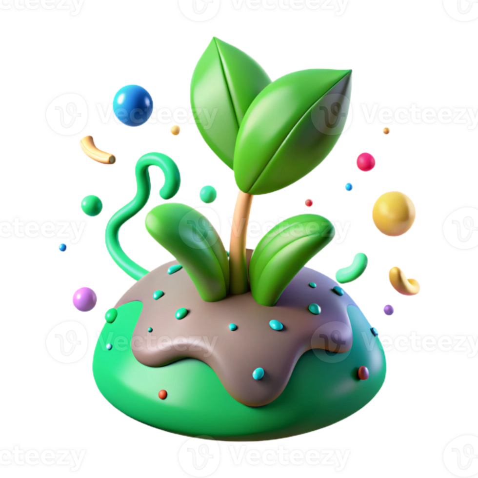 vibrant rustic Green Sprout Emerging From Soil Cutout original png