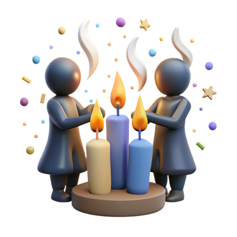 impressive creative People Holding Candles Vigil Silhouette Cutout high quality png