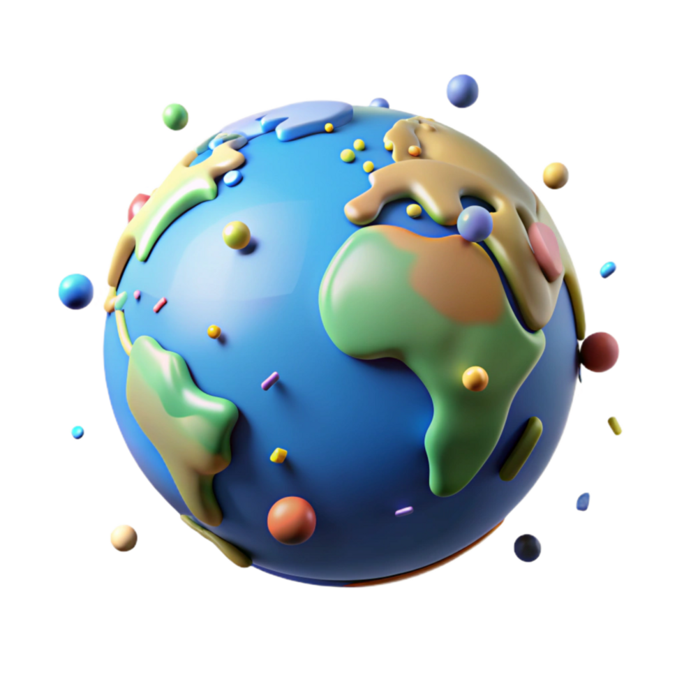 extraordinary artistic Planet Earth Globe View Cutout Transparent Background exclusive png