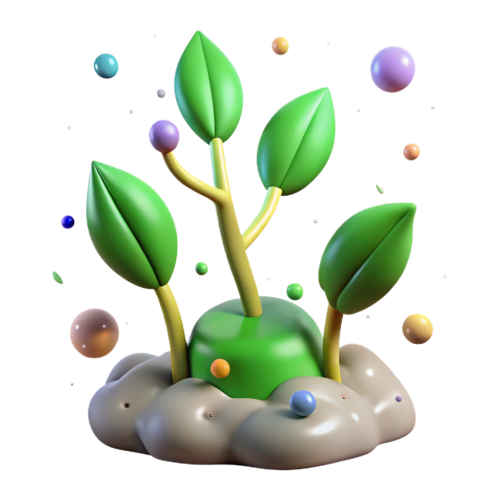 elegant traditional Green Shoots Emerging From Ground Cutout premium png