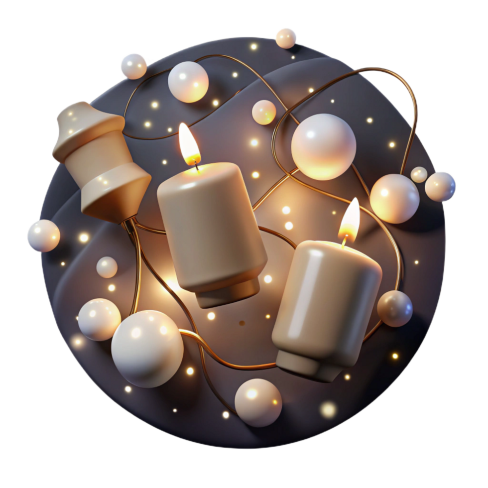 dramatic abstract Holiday Lights Twinkling Warm White Transparent Element detailed png