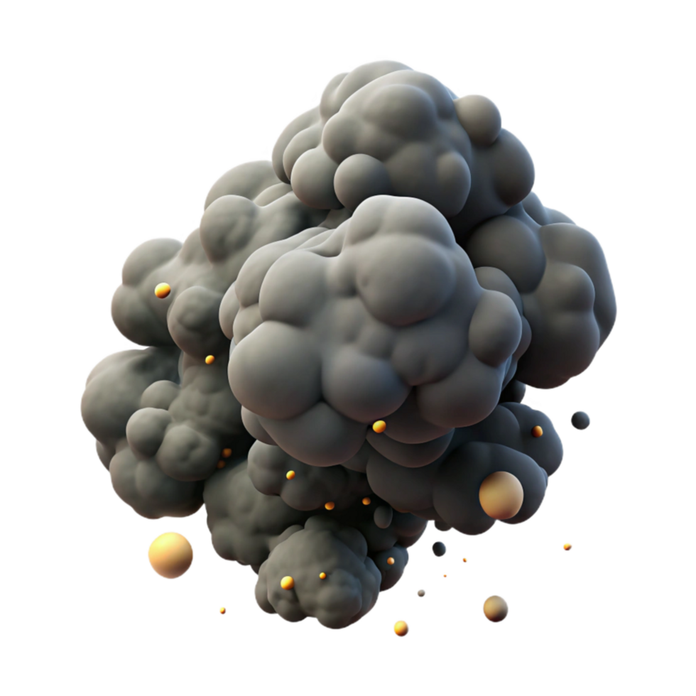 impressive artistic Pollution Smoke Plume Dark Gray Cutout genuine png