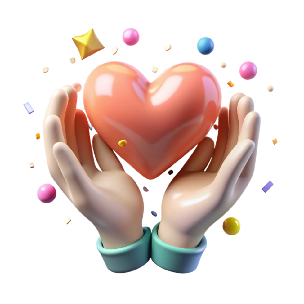 magnificent rustic Heart Shaped Hands Unity Symbol Transparent professional png