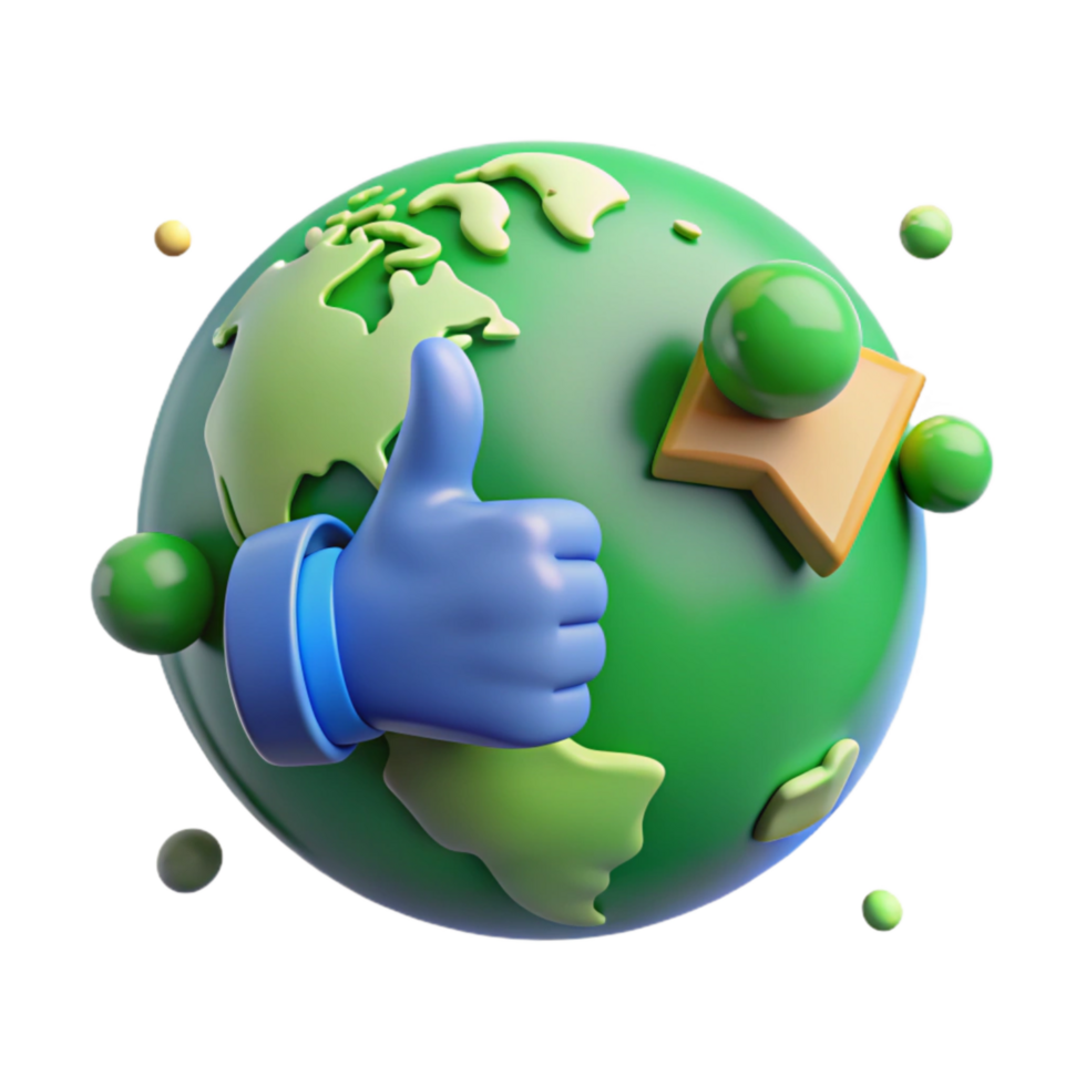 magnificent creative Green Thumbs Up Icon Simple Design Cutout Element detailed png