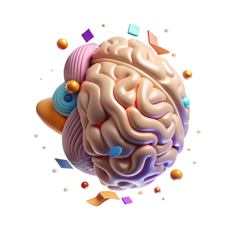 beautiful vintage Mri Scan of Brain Side View Cutout Element exclusive png