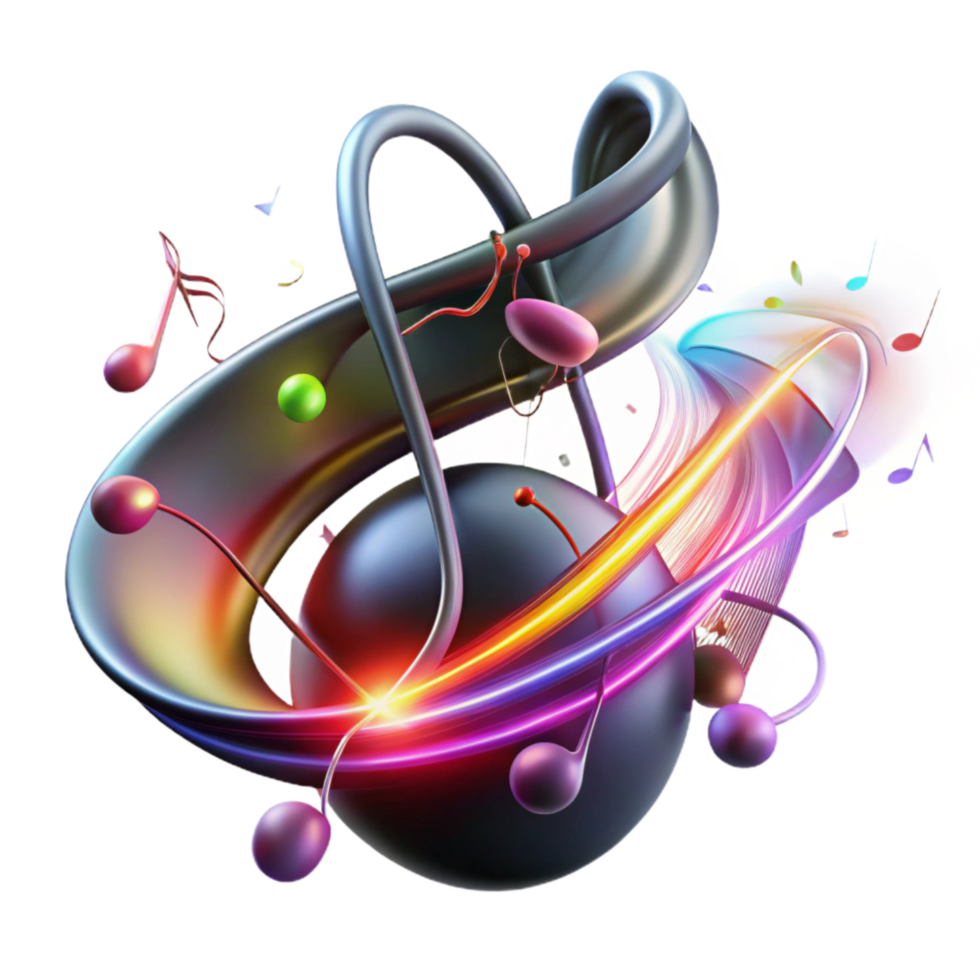beautiful artistic Musical Light Painting Cutout with Long Exposure exclusive png