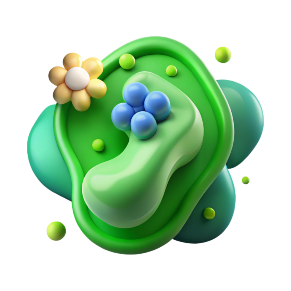 elegant vintage Green Footprint Icon with Leaf Detail Isolated Element professional png