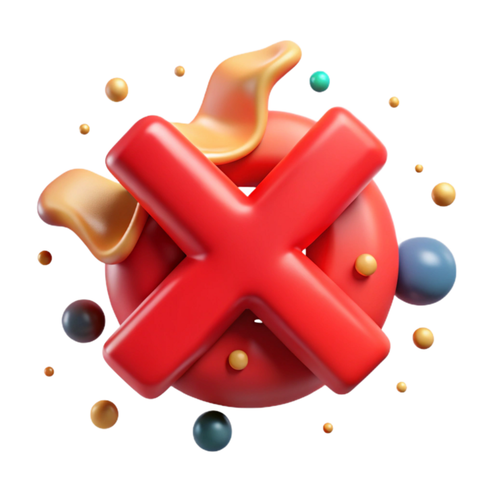 extraordinary vintage Red X on Pollution Symbol Cutout authentic png