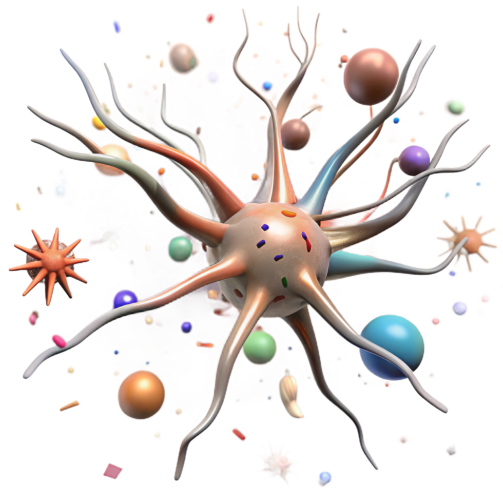 beautiful artistic Neuron Firing Animation Sequence Transparent Background genuine png