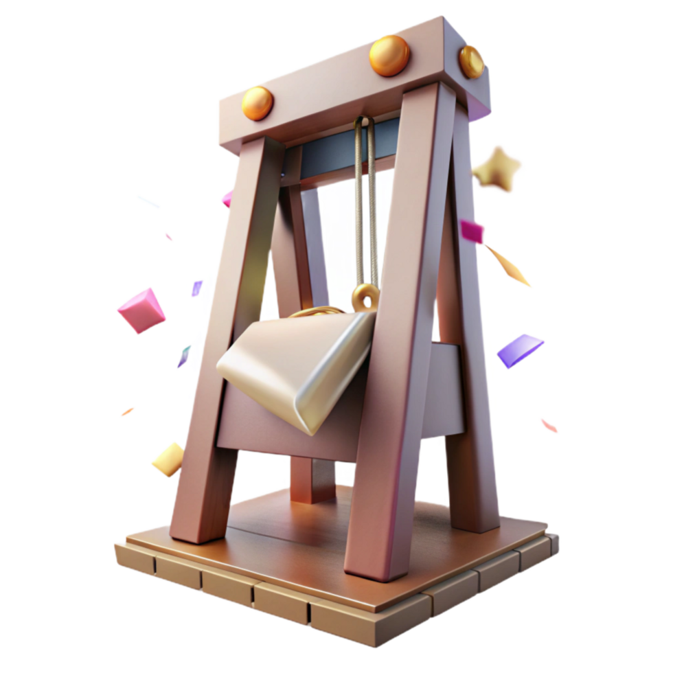 impressive classic Paper Guillotine Side View Isolated Cutout detailed png