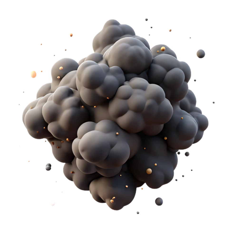 vibrant creative Pollution Smoke Plume Dark Gray Cutout png