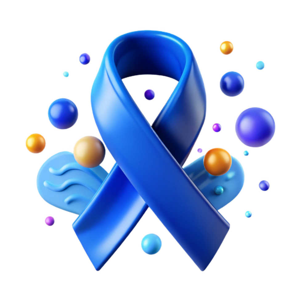 wonderful abstract Overfishing Awareness Ribbon Isolated Blue Gradient detailed png