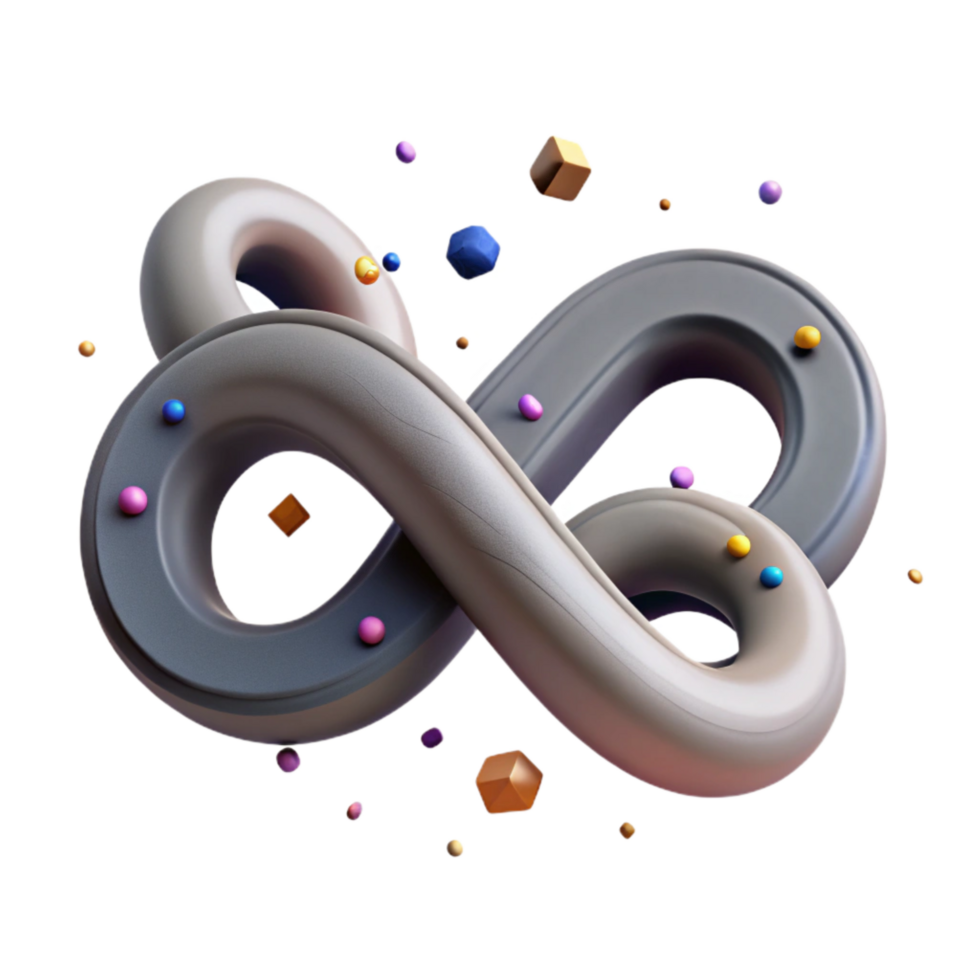 beautiful rustic Infinity Symbol Cutout with Continuous Loop professional png