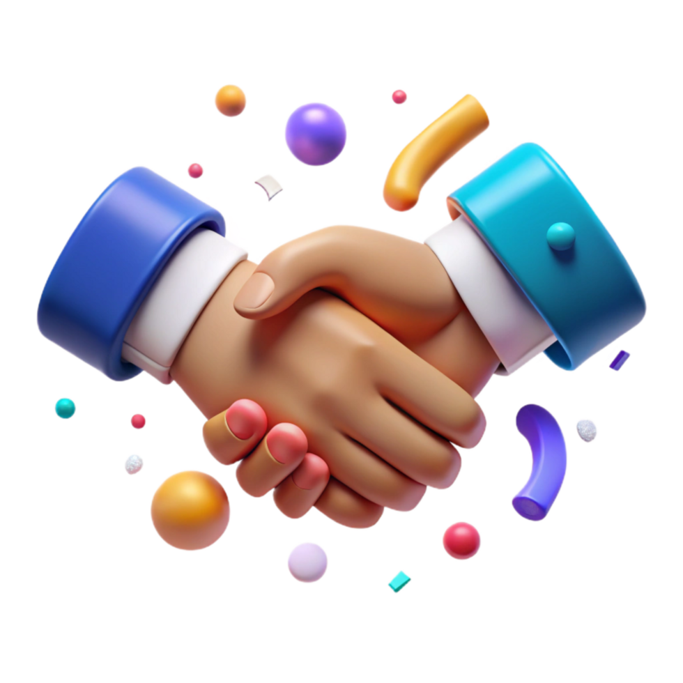 vibrant classic Handshake Partnership Symbol Business Attire Transparent Background professional png