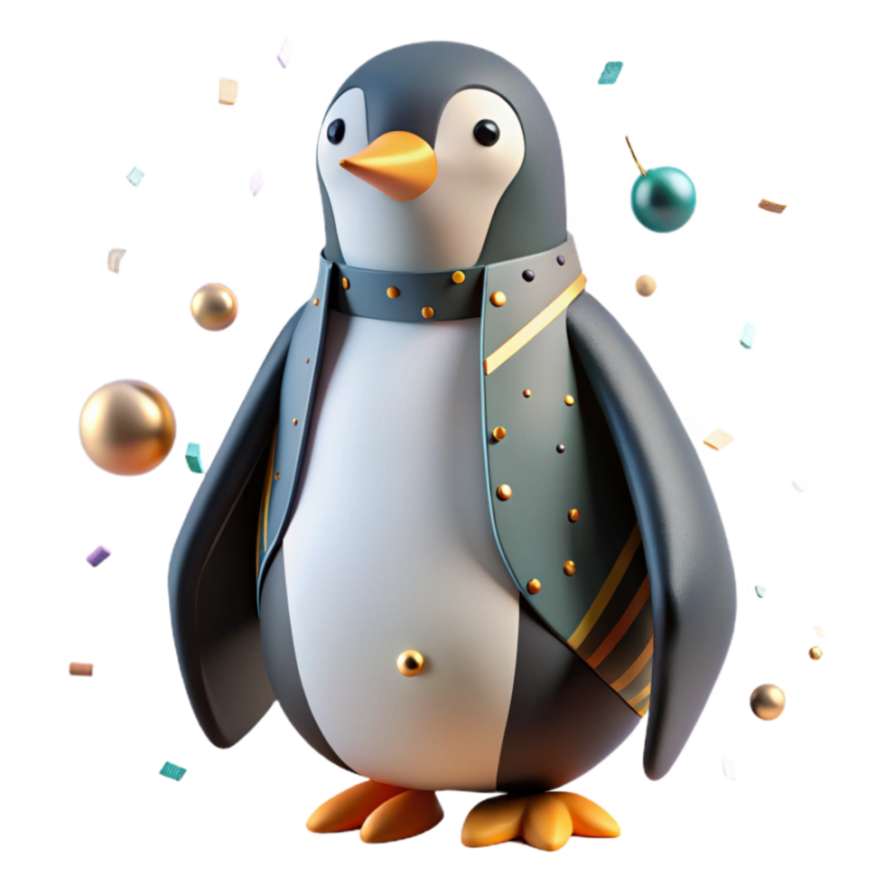 beautiful traditional Penguin Cutout with Sleek Body high quality png