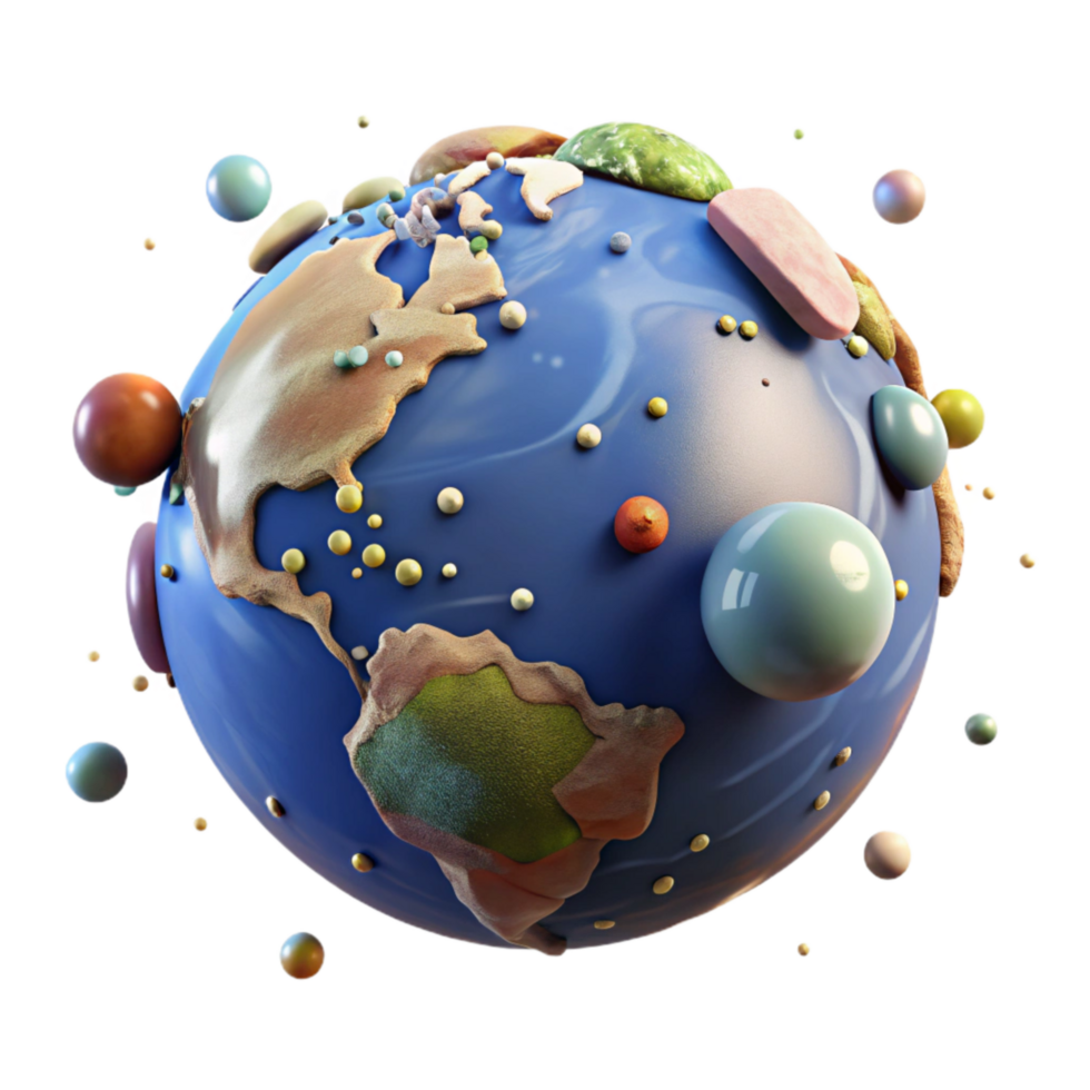 beautiful traditional Planet Earth From Orbit Realistic Isolated high resolution png