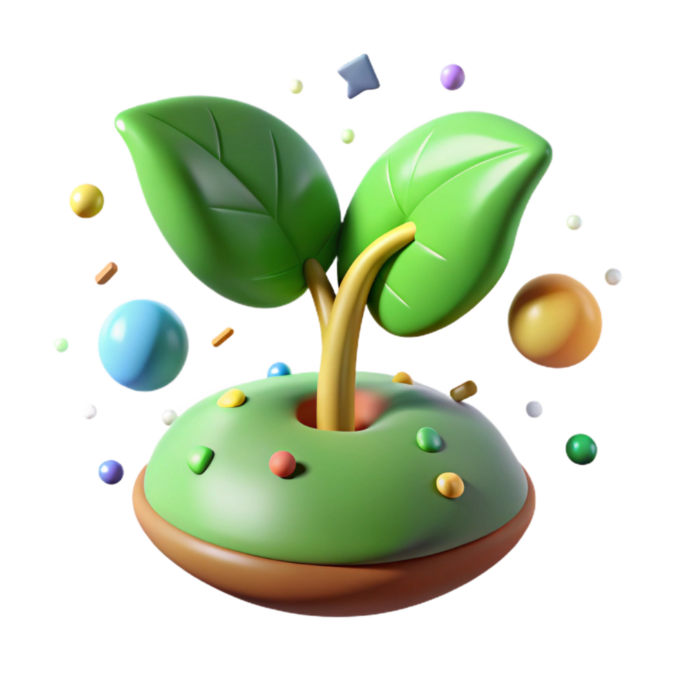 vibrant rustic Green Sprout Cutout Isolated on Transparent Background authentic png